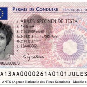 France Driving Licence.