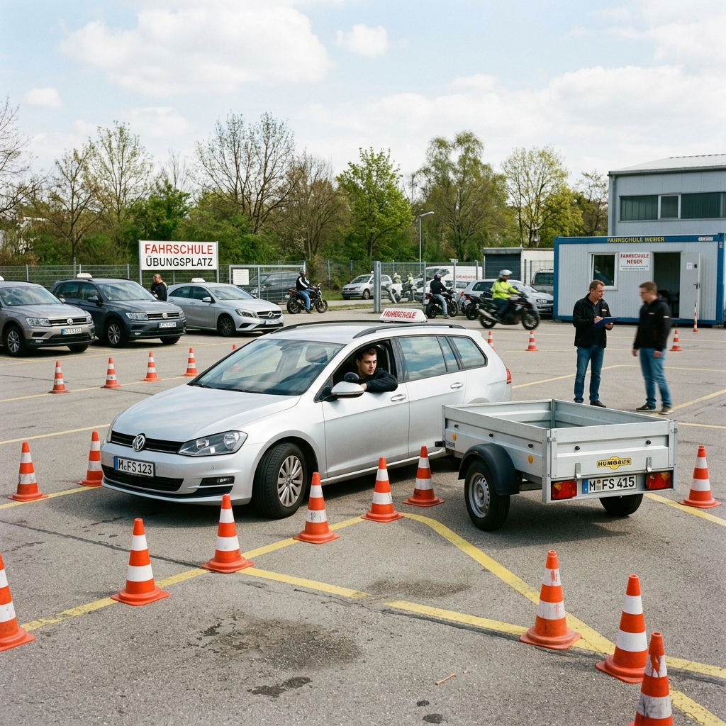 Häufige Fehler beim Anhänger Führerschein – Rückwärtsrangieren üben
