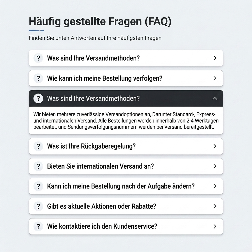 Interaktive FAQ-Sektion zum Führerschein in Deutschland mit häufigen Fragen und Antworten