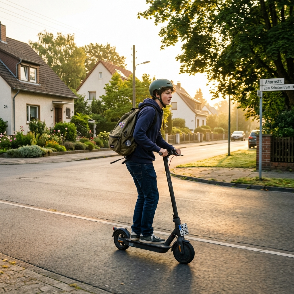 Jugendlicher fährt mit AM Führerschein ab 15 zur Schule