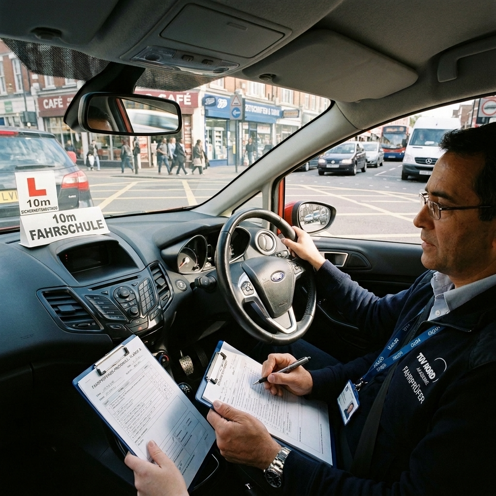 Praktische Führerscheinprüfung für die Fahrerlaubnis Klasse B